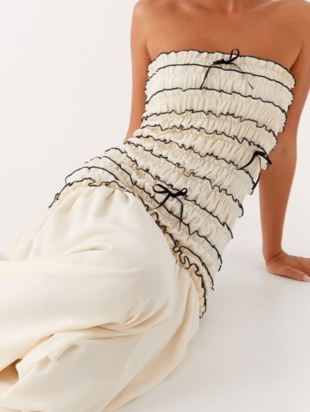 Peppermayo Zariah Maxi Dress Ivory - Picture 4 of 4